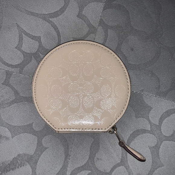 Coach Beige Coin Purse - Picture 2 of 5
